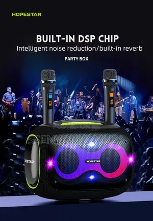Hopestar Party Box 120w Karaoke Bluetooth Speaker With 2-