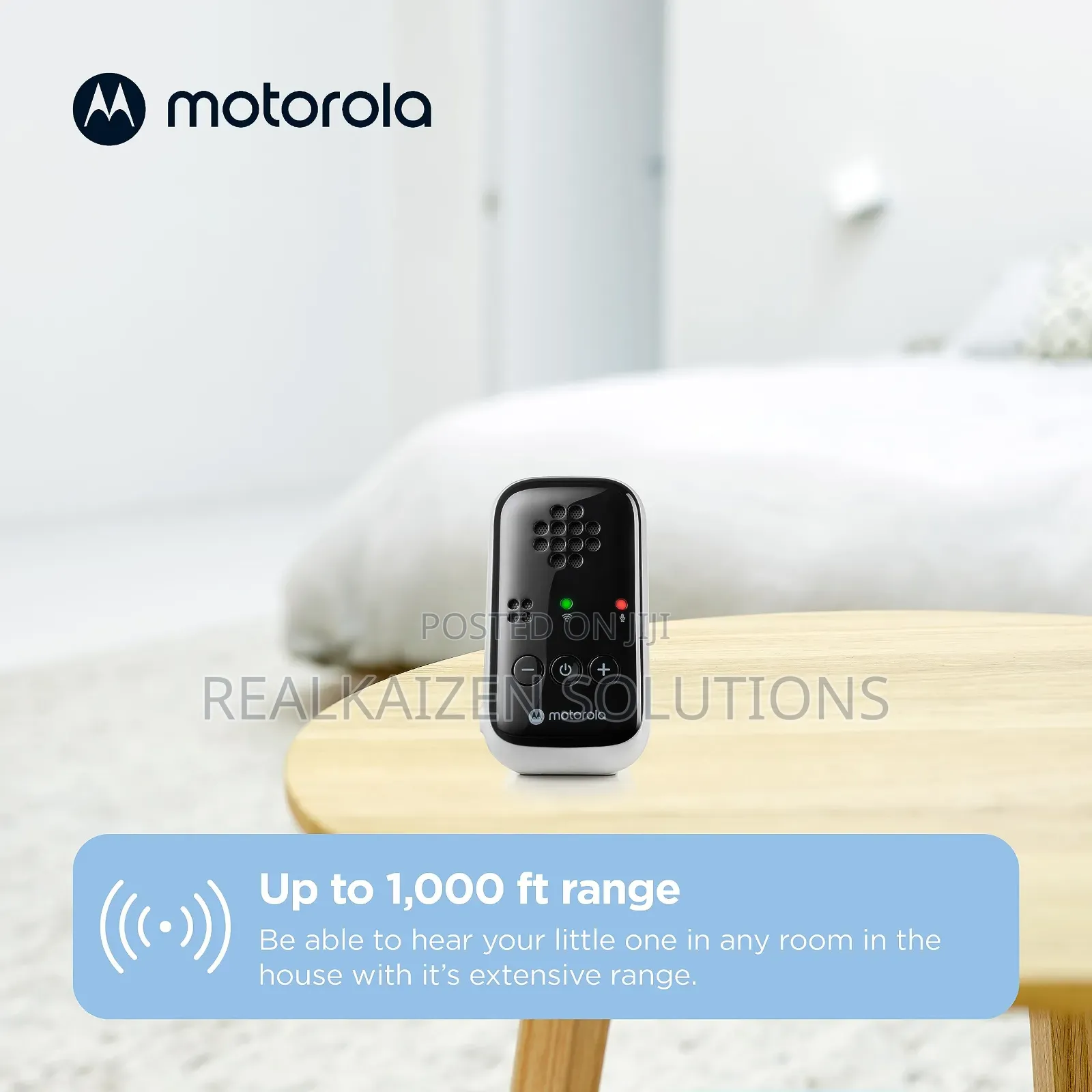 MOTOROLA 1000ft Range Portable Audio Baby Monitor