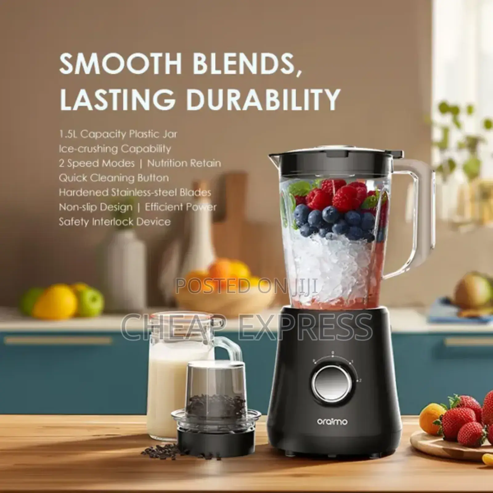 Oraimo Smartblender Sleek 1.5l 2 Speeds Blender