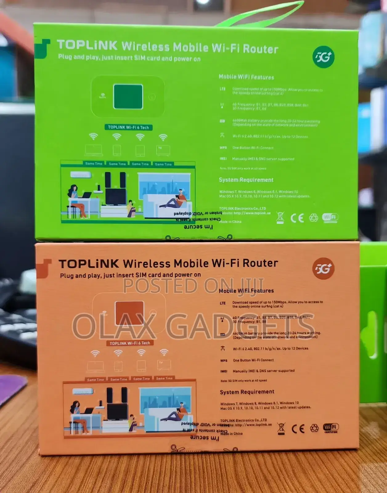 Toplink MR57 Ultra Wifi 6 4G+ Unlocked Mifi 4600mah Battery