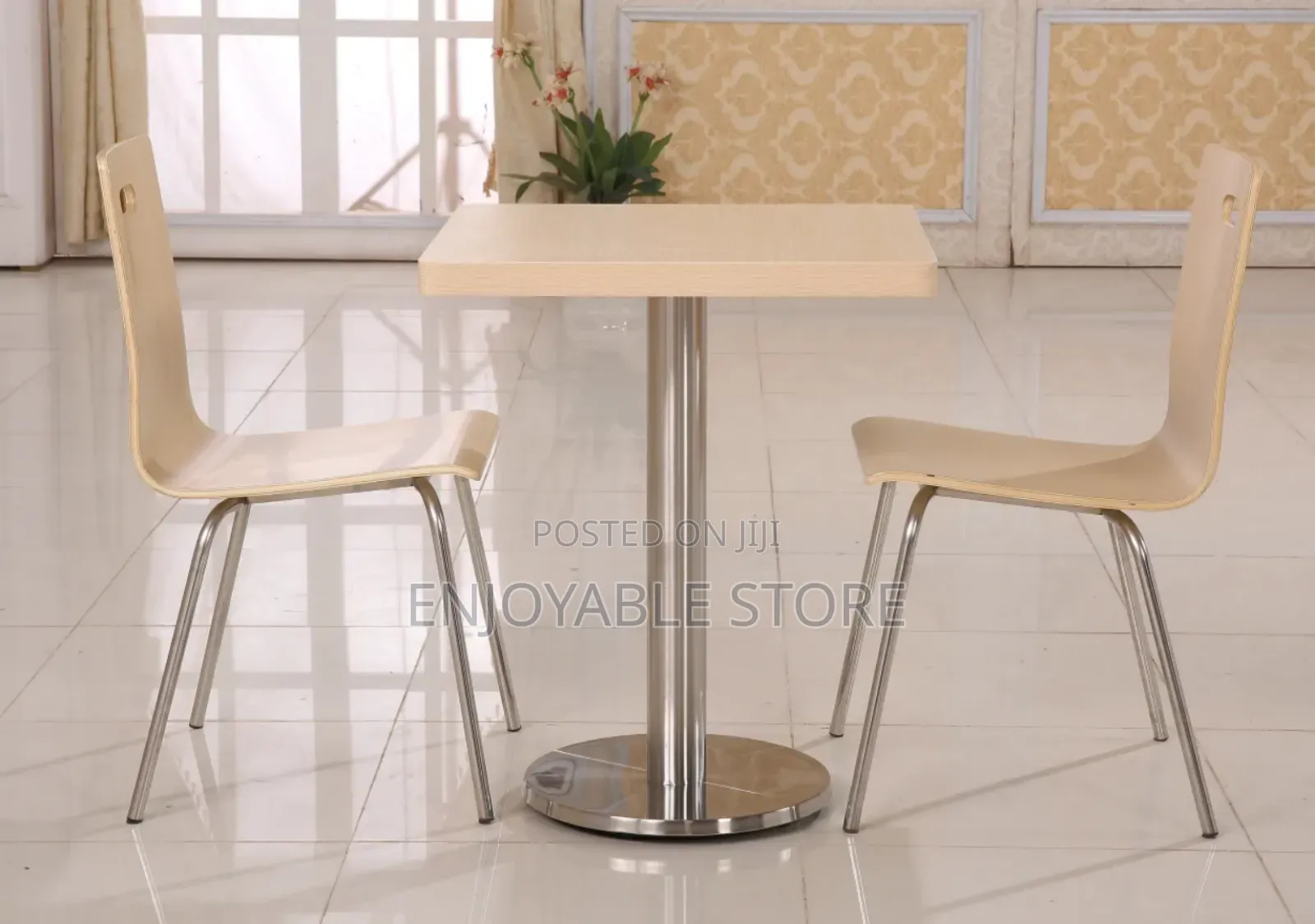 Restaurant Dining Table and 2 Chairs Set