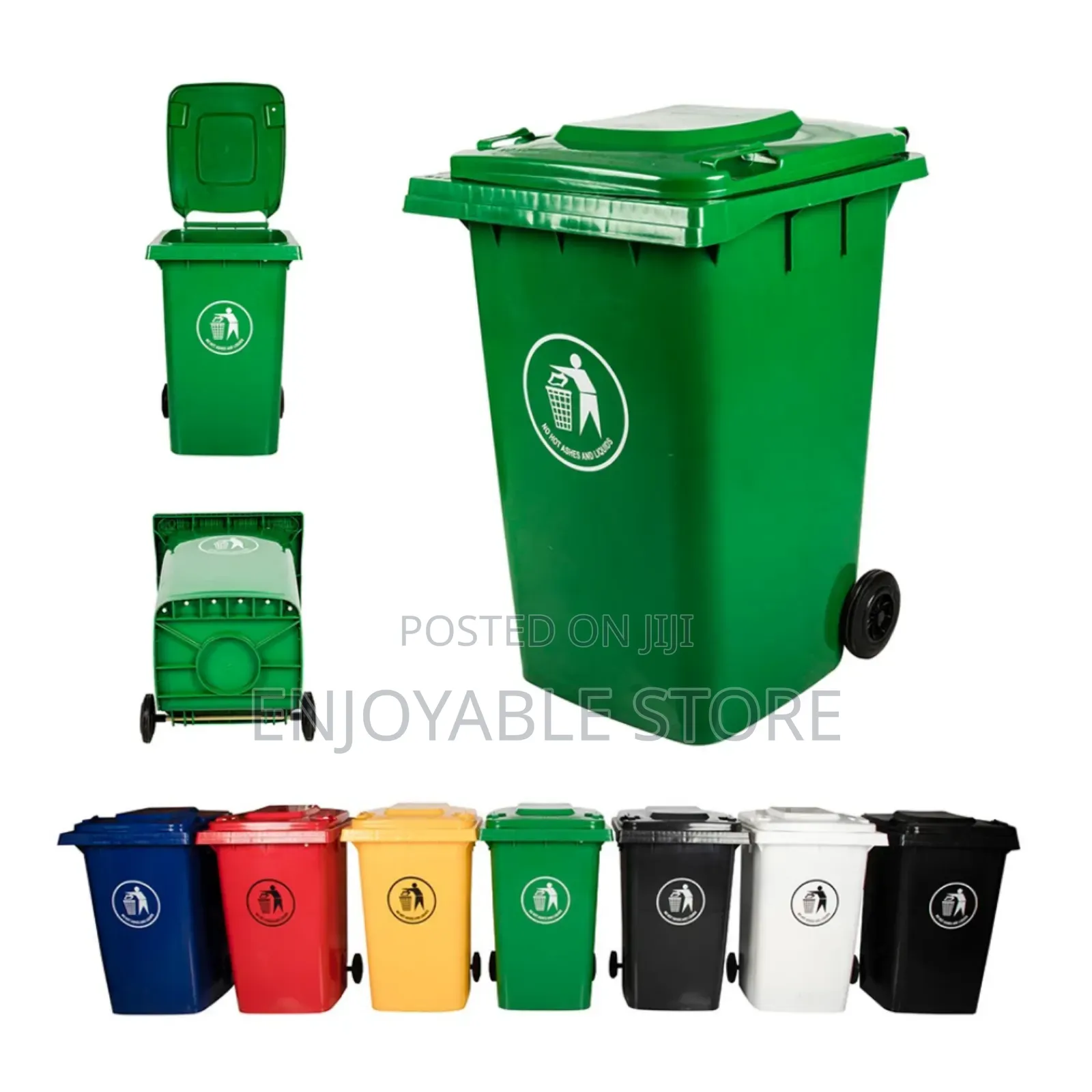 Outdoor Plastic Waste Bins 240ltrs With Wheels