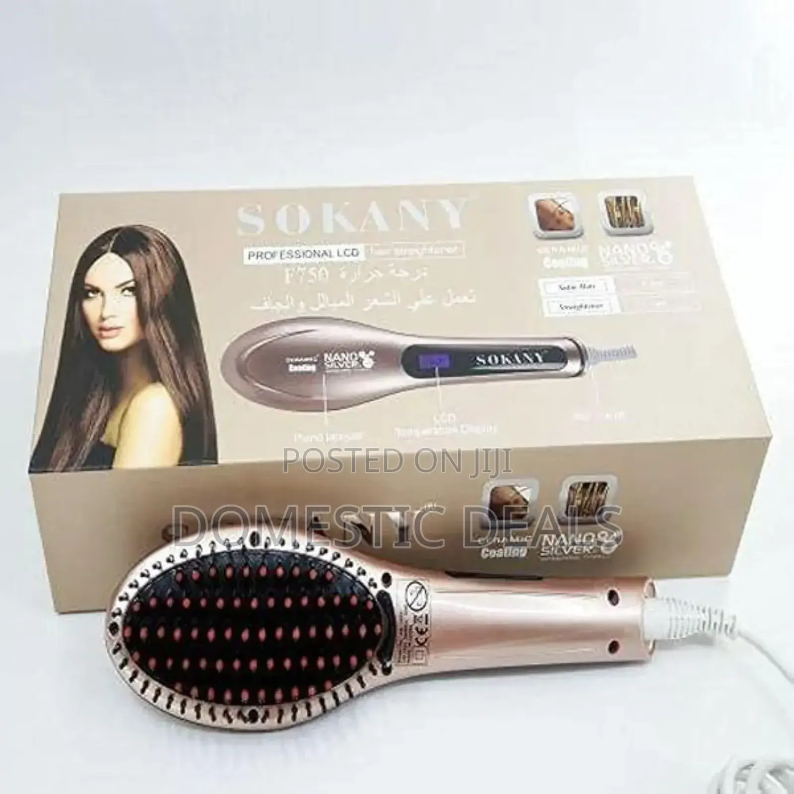 Sokany Professional LCD Vibration Hair Straightener Brush