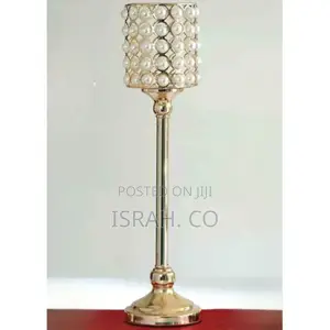 .Metal Glass Candle Stand Holder Decorationtable Living Room