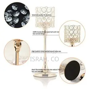 .Metal Glass Candle Stand Holder Decorationtable Living Room