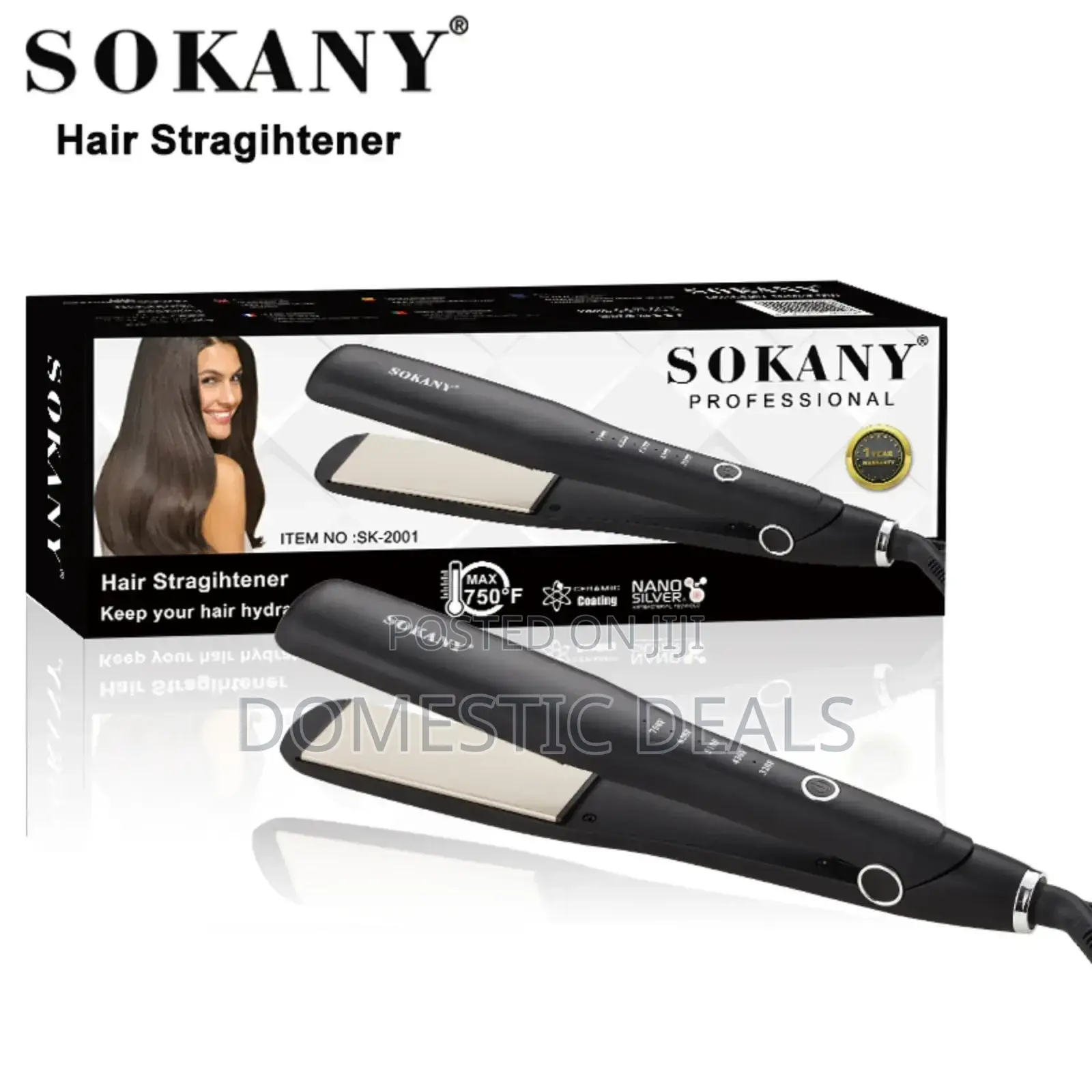Sokany Led Temperature Display Hair Straightener