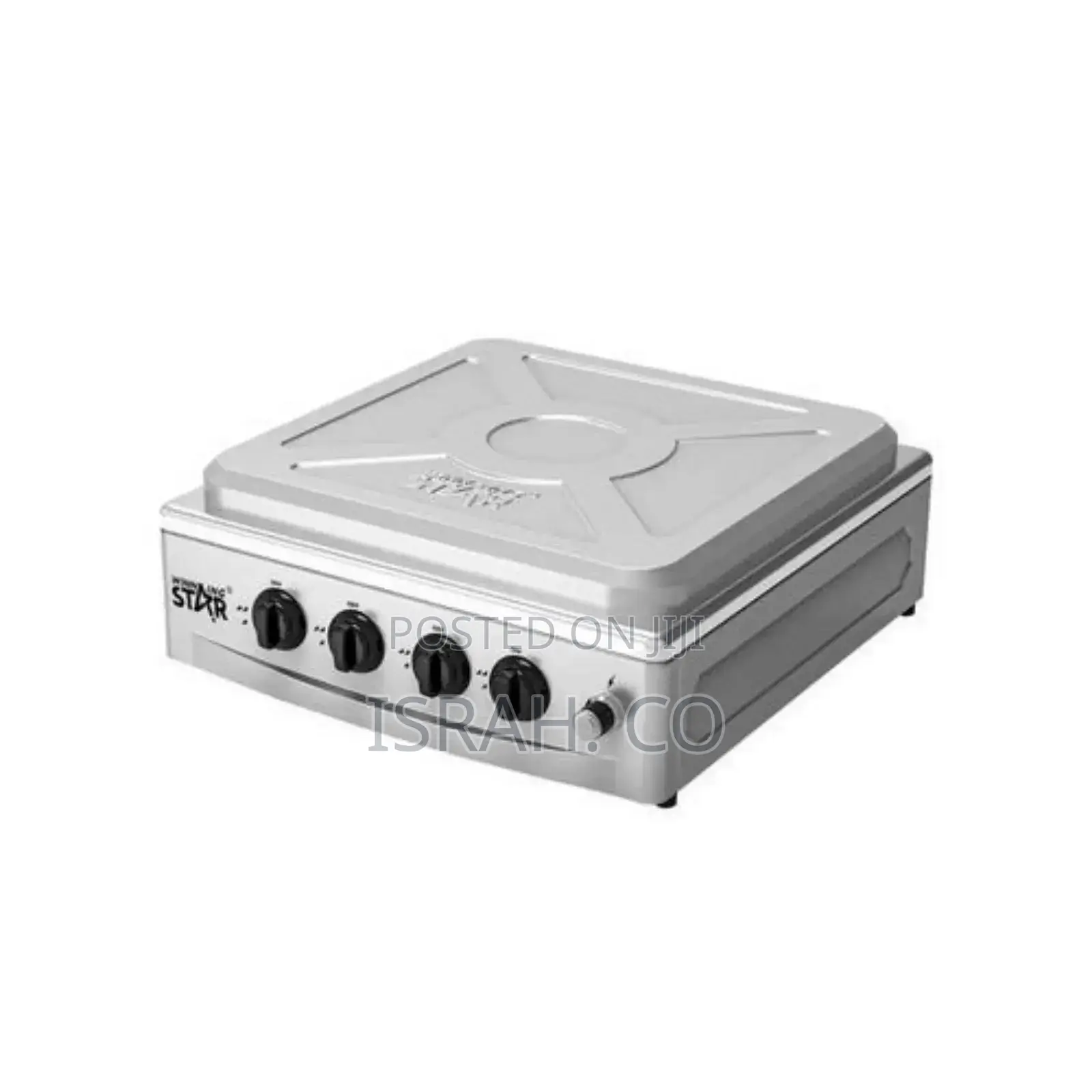 4 Burner Gas Stove Hob Cast Iron Gas Hob Cooker- Grey