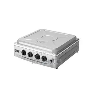 4 Burner Gas Stove Hob Cast Iron Gas Hob Cooker- Grey