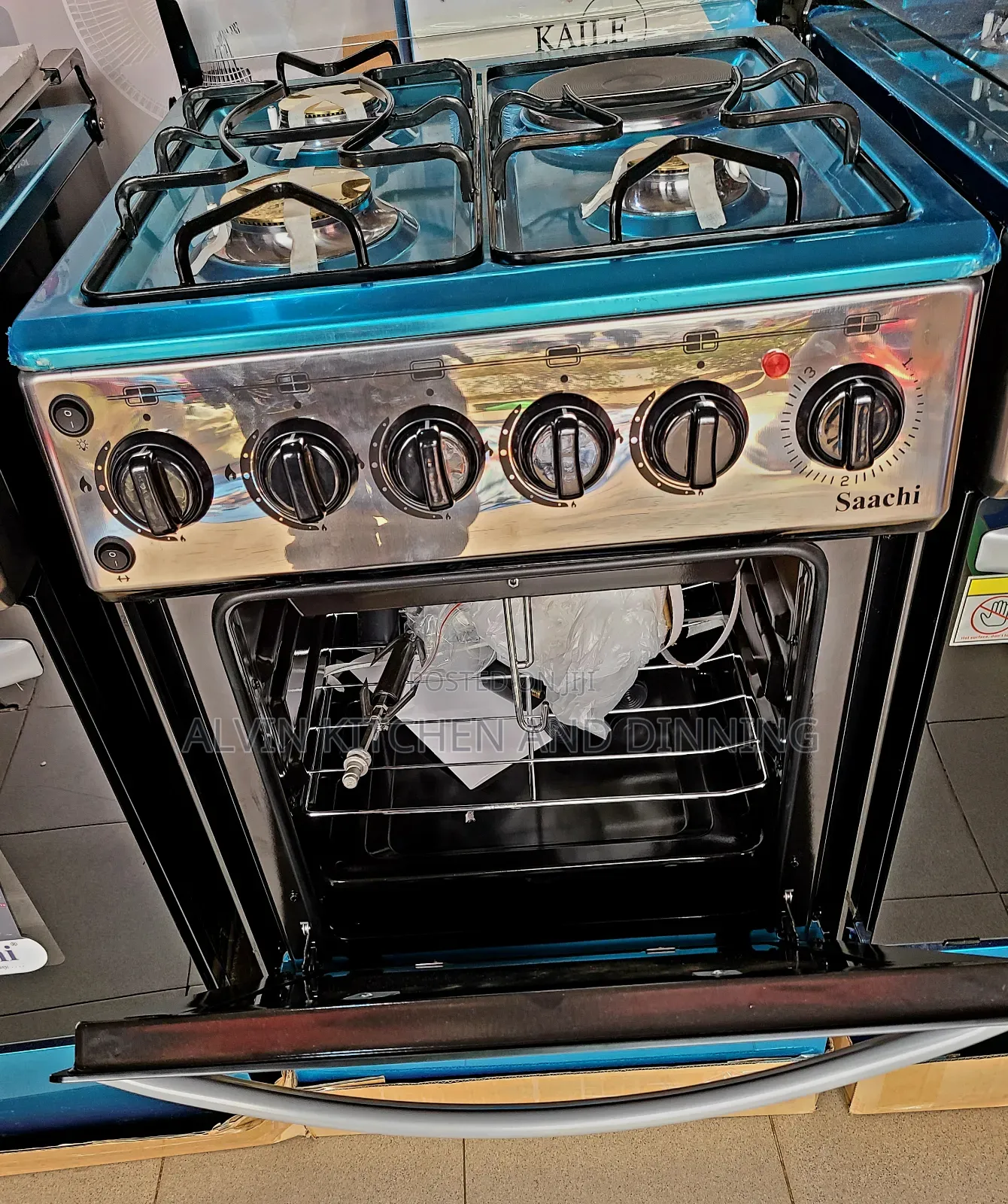 Gas Cooker 3gas + 1electric Hot Plate With Oven