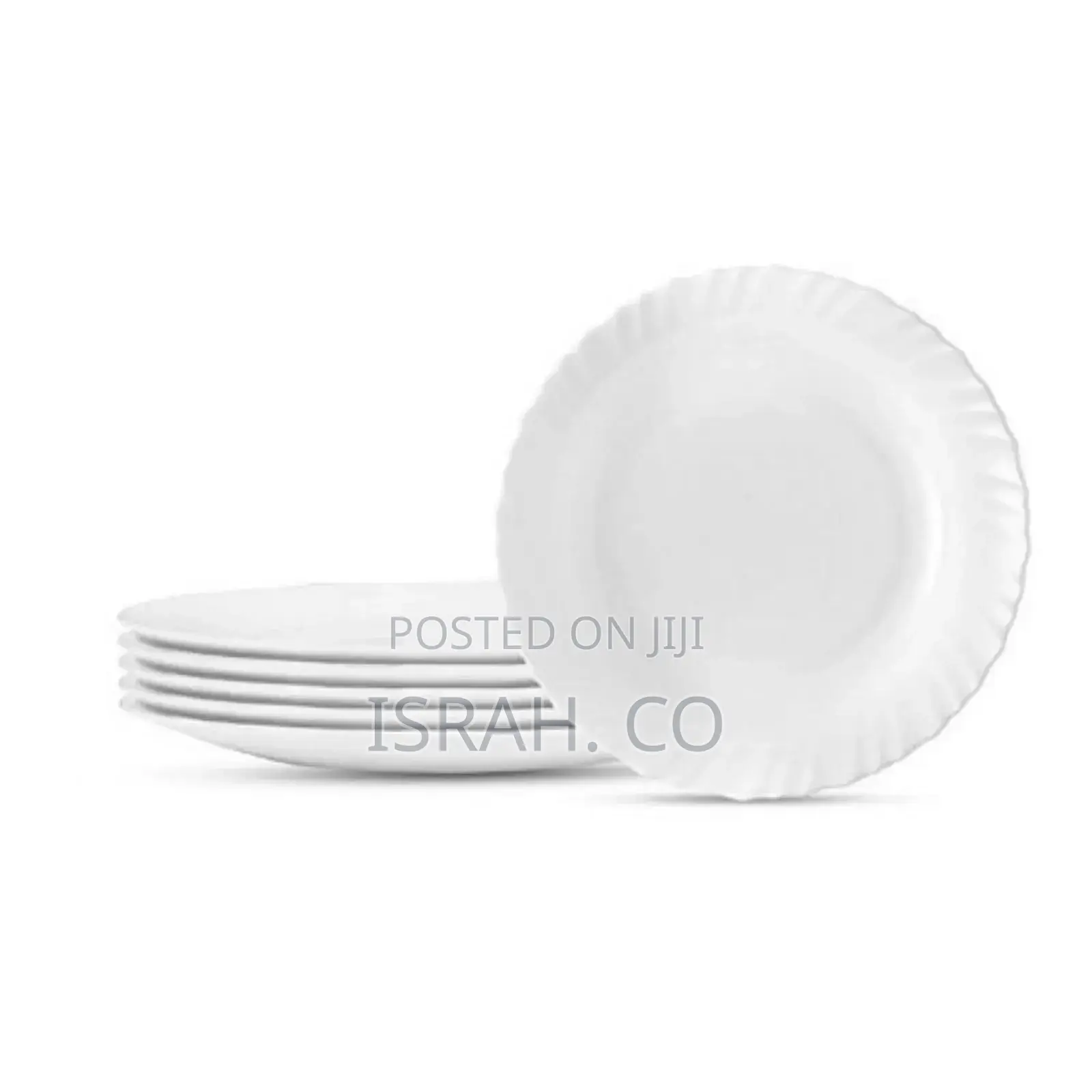 Luminarc6 Pieces of Plainself Design Dinner Plates - White .