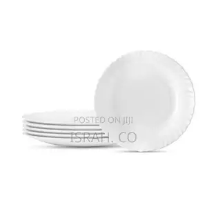 Luminarc6 Pieces of Plainself Design Dinner Plates - White .