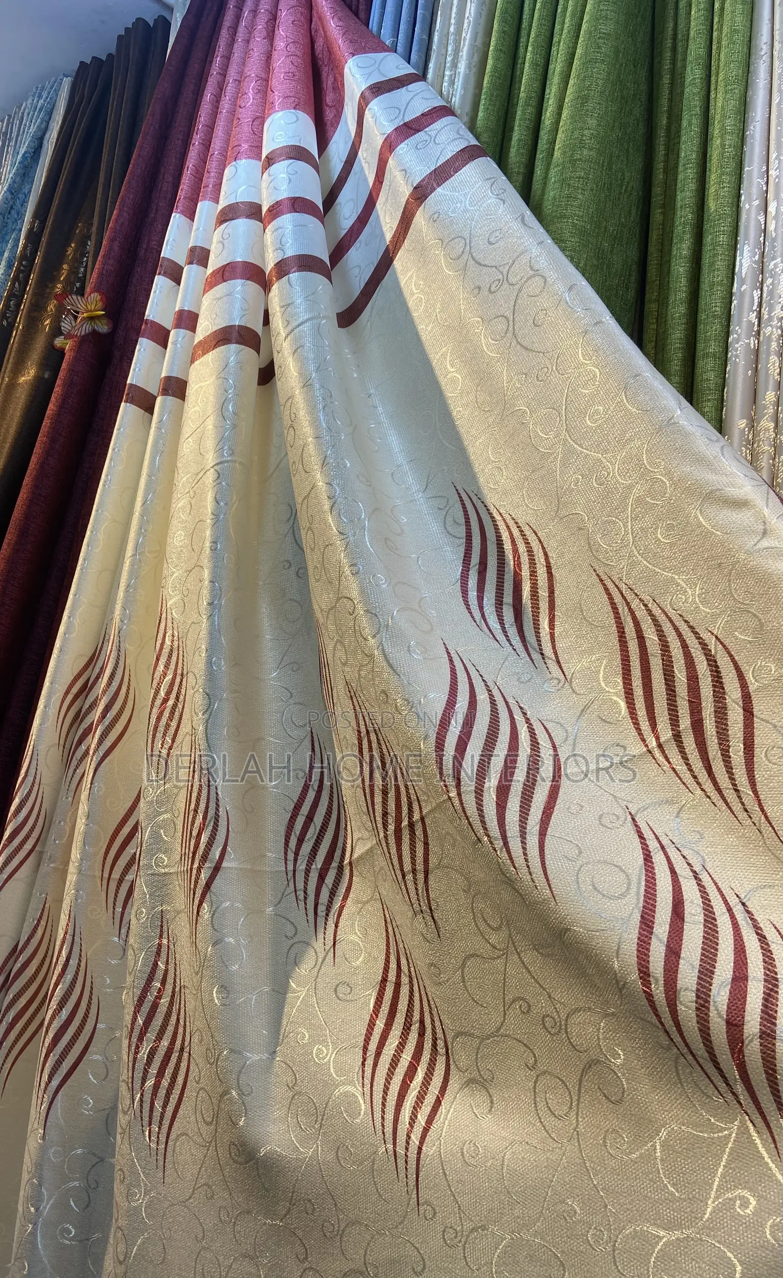 Low Price Curtains in Maroon