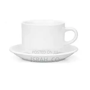 Restaurants and Office 6 Piece Cups and 6 Saucers -White.