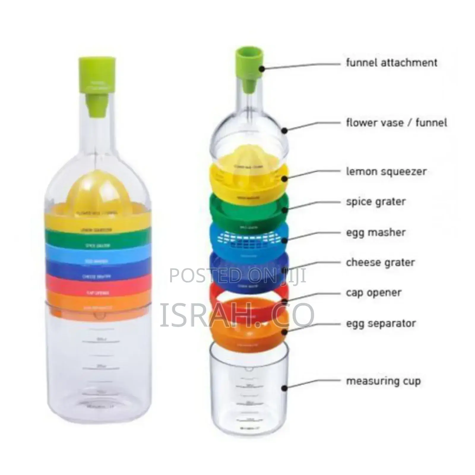 8 in 1 Kitchen Tool Set Multipurpose Bottle - Multi-Color