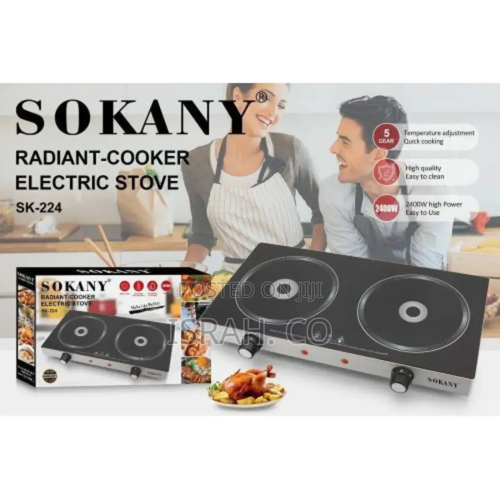 Sokany Tabletop Cookerelectric Infrared Cooker Stove - Black