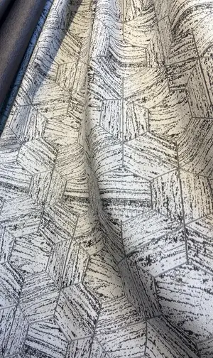 Full Made Curtain Hexagon Grey (1.5 Meters)
