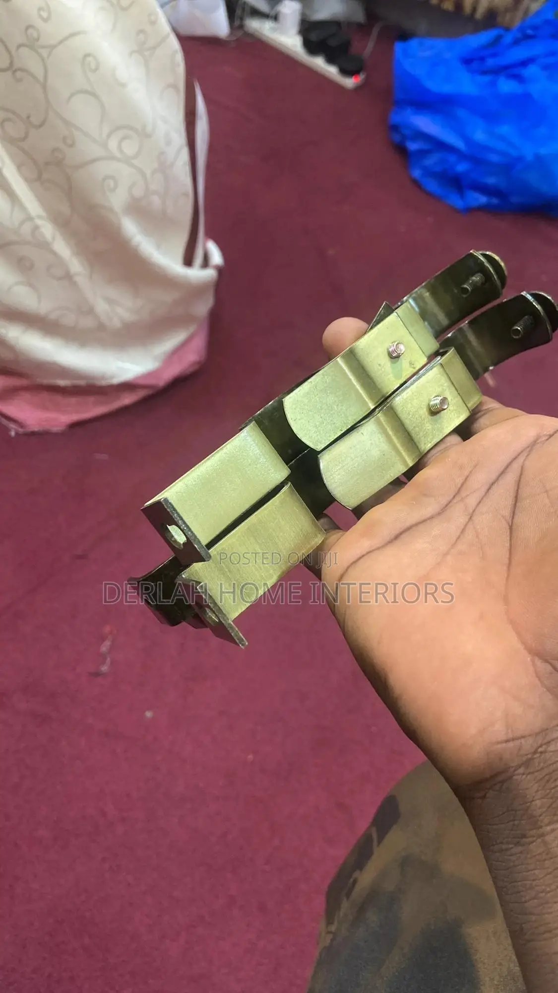 Mettalic Curtain Rod Handles in Bronze Colour