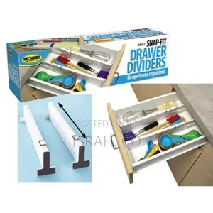SNAP Drawer Divider Kitchen Organizer Cutlery Tray-White.
