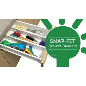 SNAP Drawer Divider Kitchen Organizer Cutlery Tray-White.