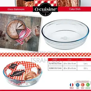 Round Glass Pie Cake Baking Mould Soup Plate Dish Pan 26 Cm