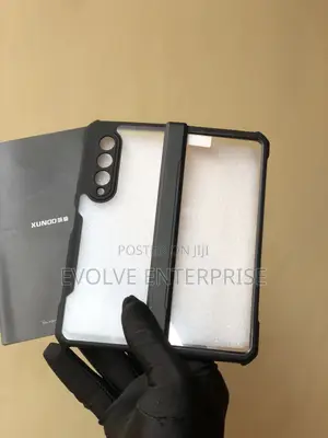 Xundd Z Fold 3 Transparent Case With Hinge-Screen Protector