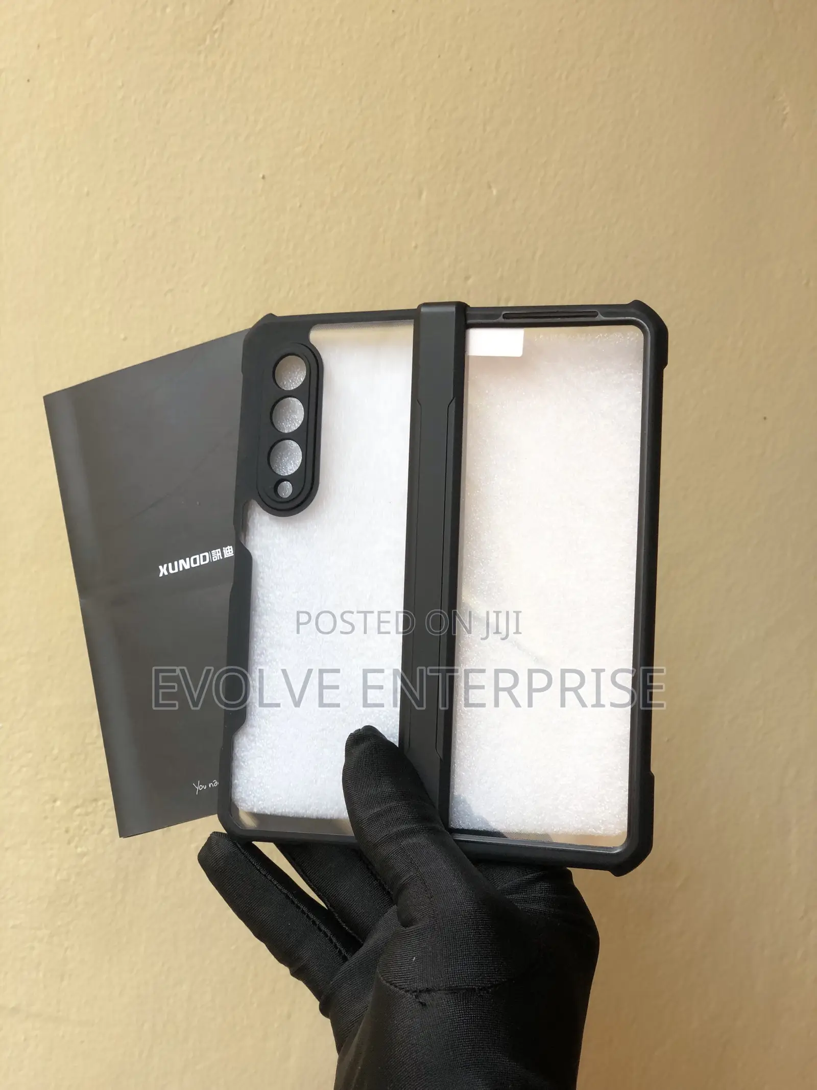 Xundd Z Fold 3 Transparent Case With Hinge-Screen Protector