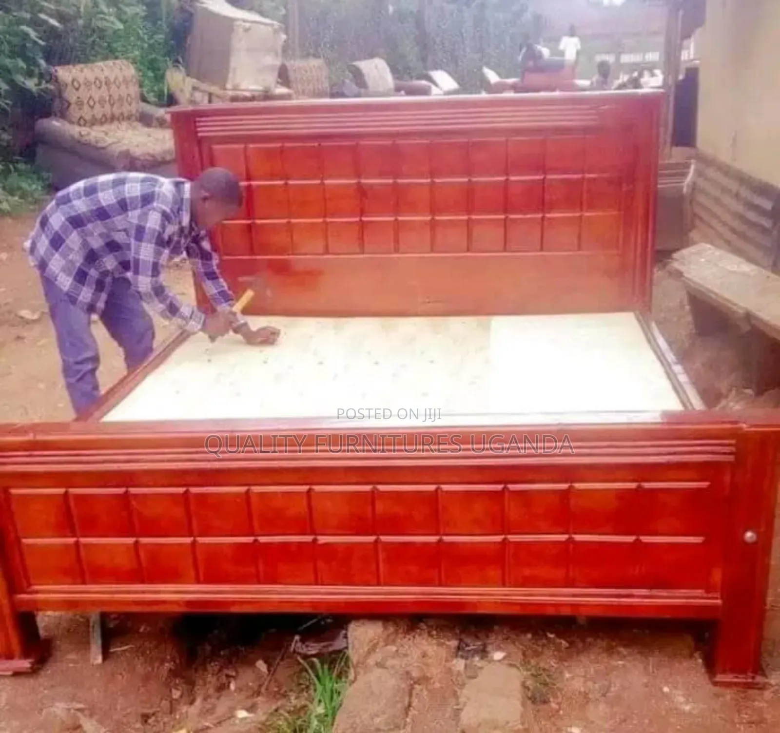 5x6 Tile Bed/Coffee Brown/Luxury Bed