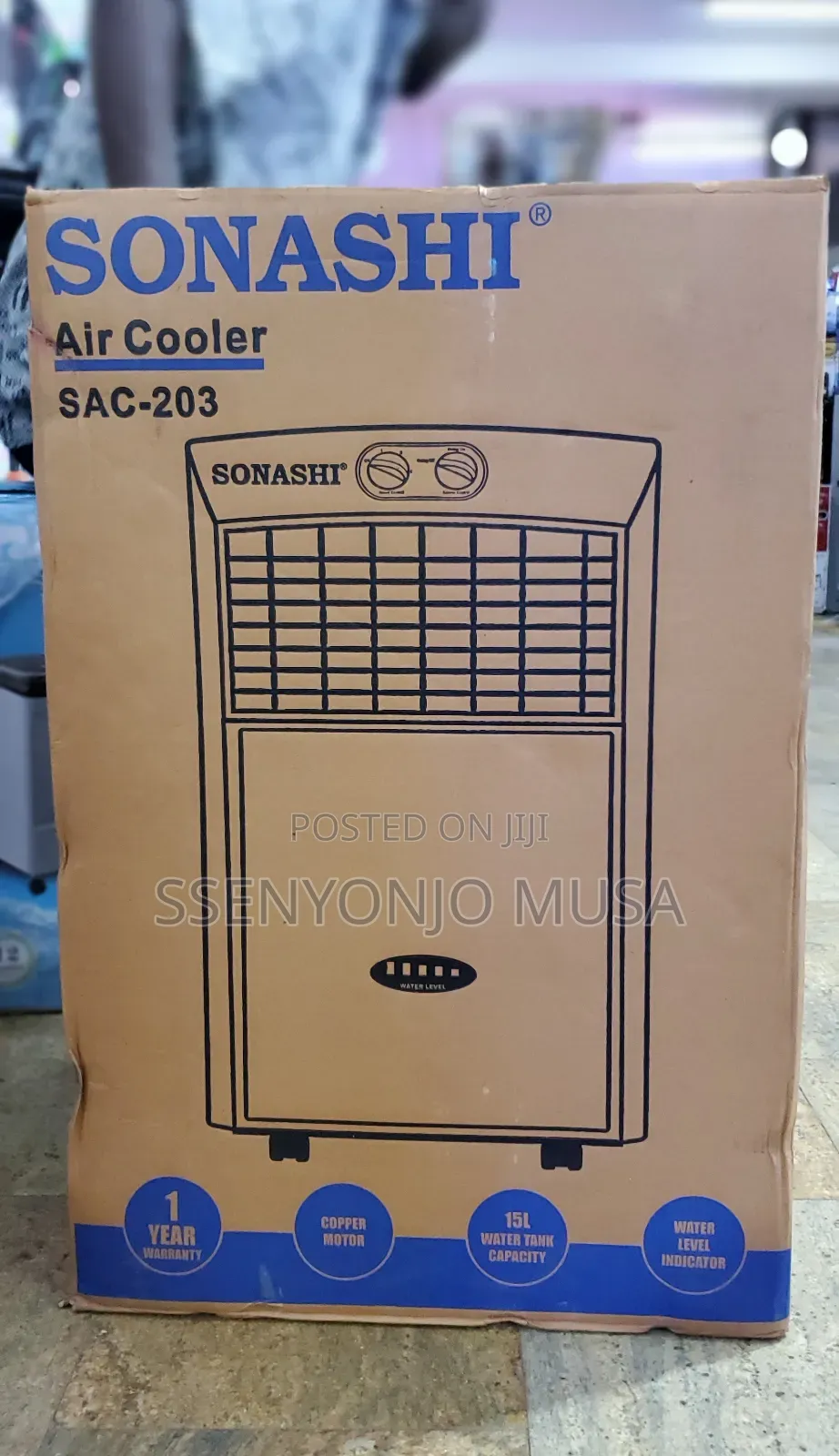 SONASHI SAC-203 Air Cooler - 15L, 3 Speed,Cooling Tech-1600w