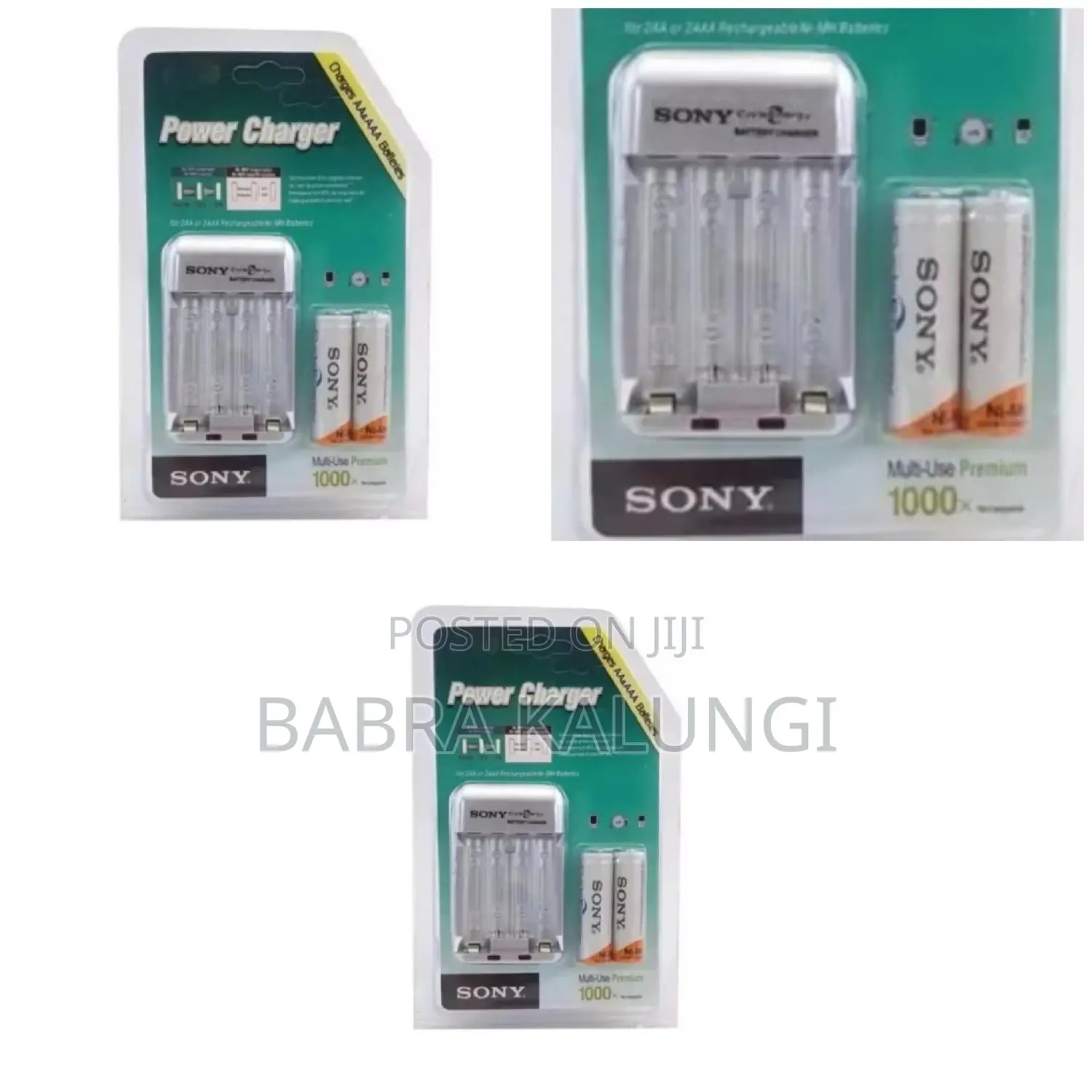 Sony Battery Charger With Rechargeable Batteries