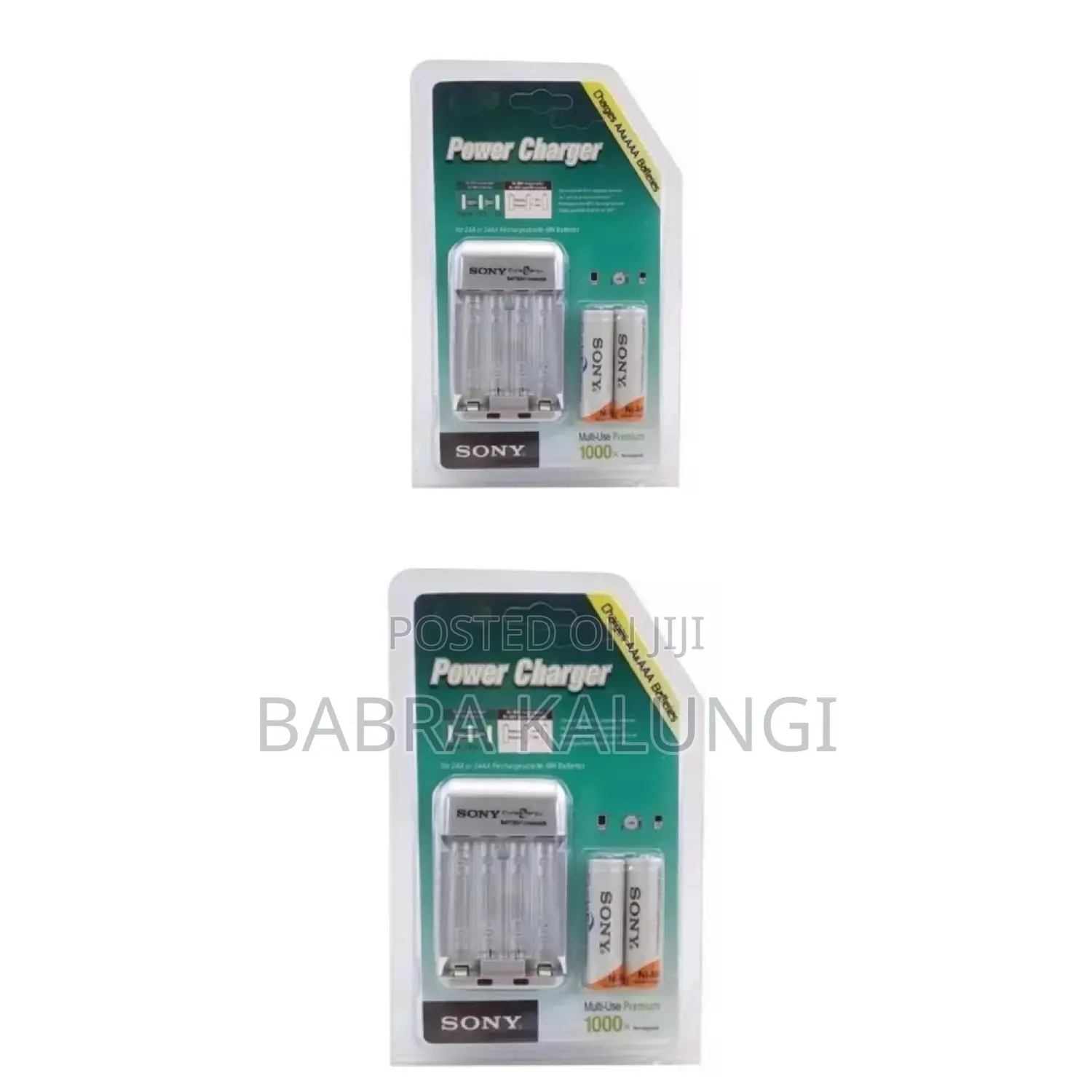 Sony Battery Charger With Rechargeable Batteries