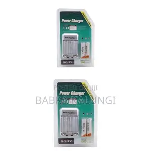 Sony Battery Charger With Rechargeable Batteries