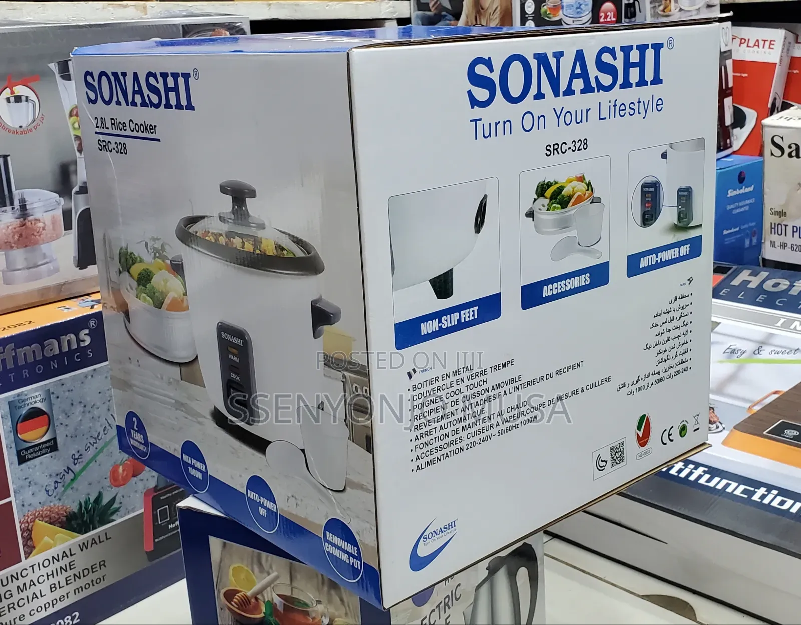 Sonashi SRC-328 2.8l Rice Cooker With Steamer - Tempered-