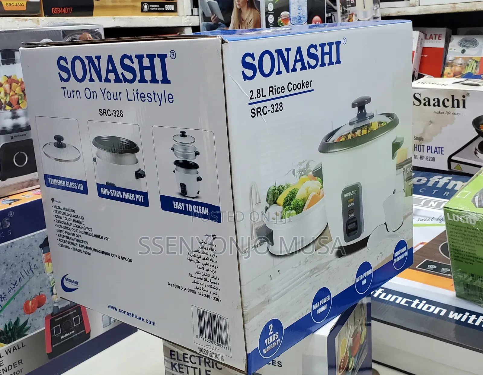 Sonashi SRC-328 2.8l Rice Cooker With Steamer - Tempered-