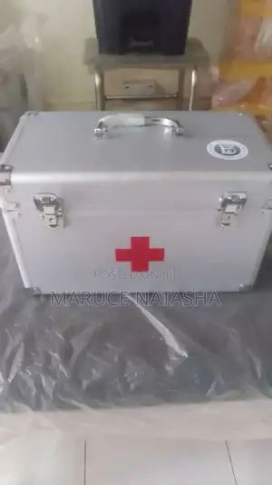 Silver Medium First Aid Box