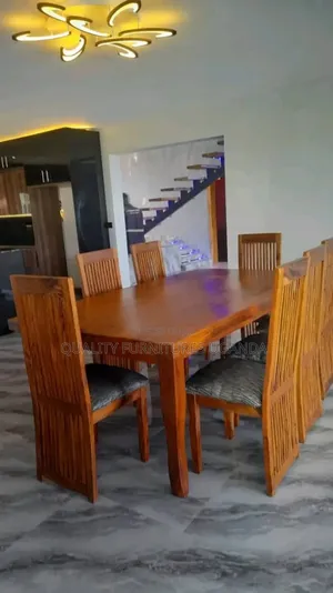 Hard Wooden Musizi 6 Sitter Dinning Table