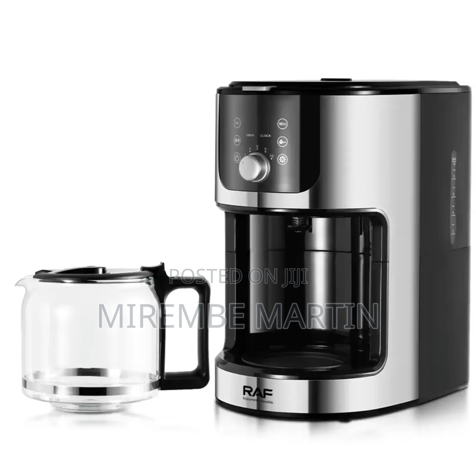 RAF 1.2L Water Reservoir Built-in Grinder Coffee Maker
