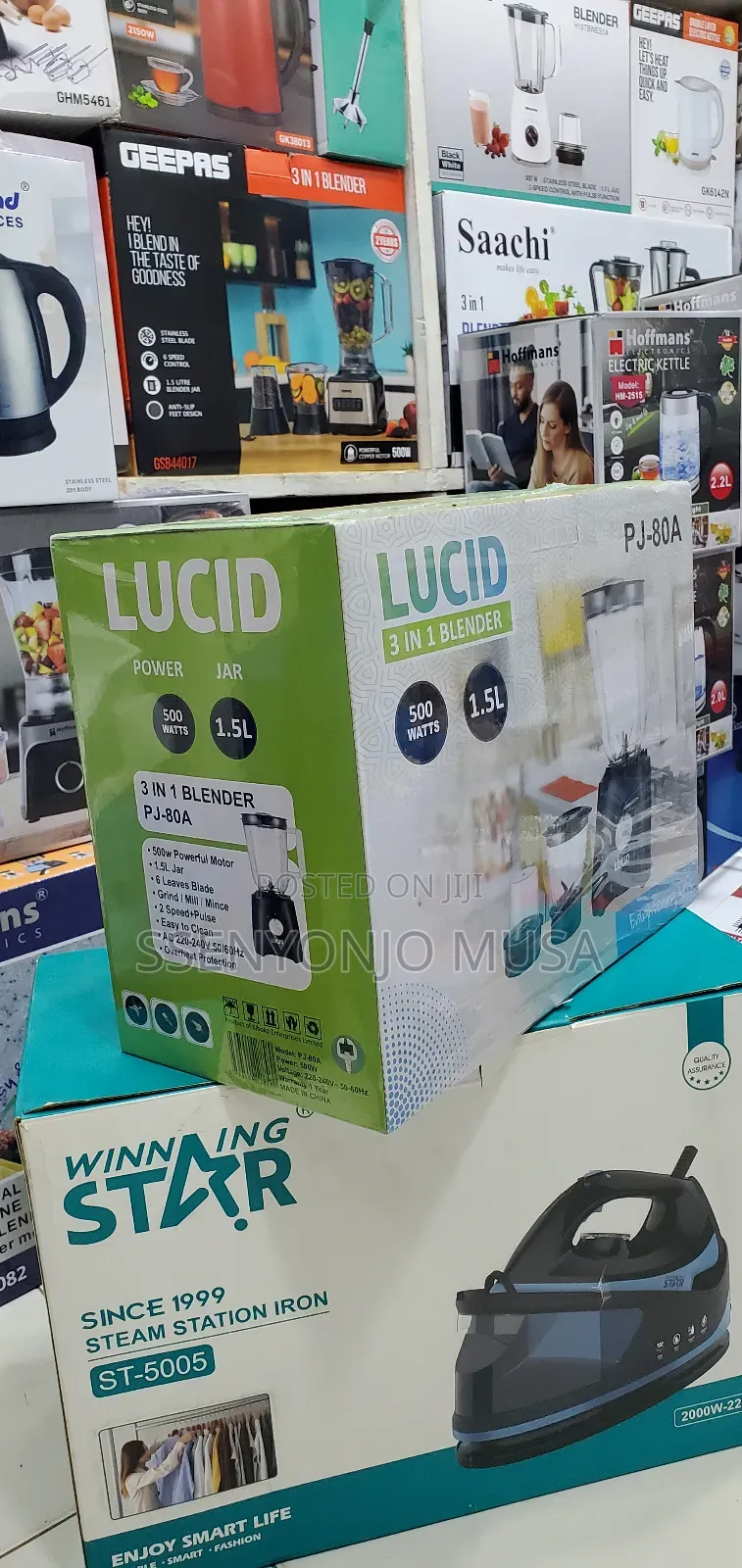 Lucid Blender 1.5l- 3-in-1 With Grinder Pj-80a - 500w