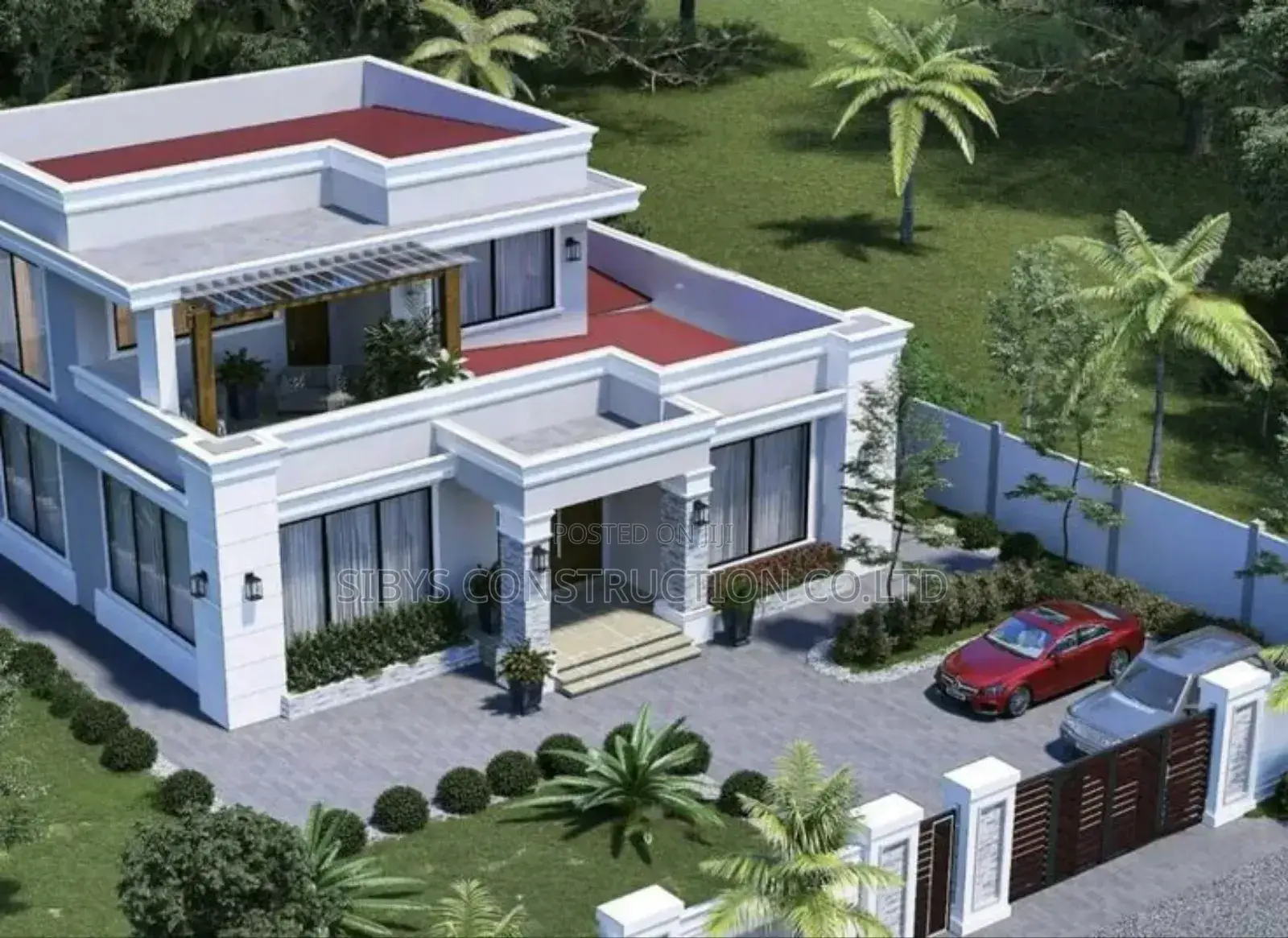 1 Level Fashion Mansion Plan
