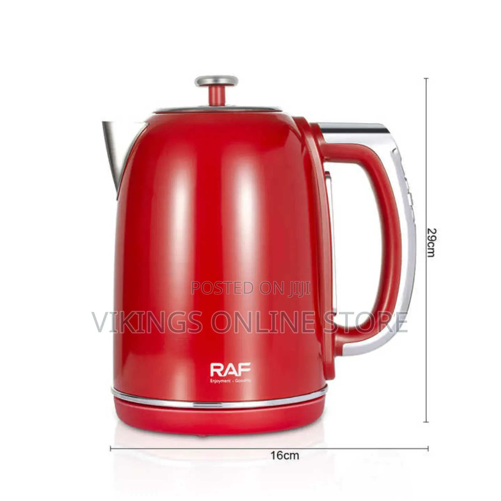 Raf 360 Swivel Base Glass Body Electric Kettle With Light