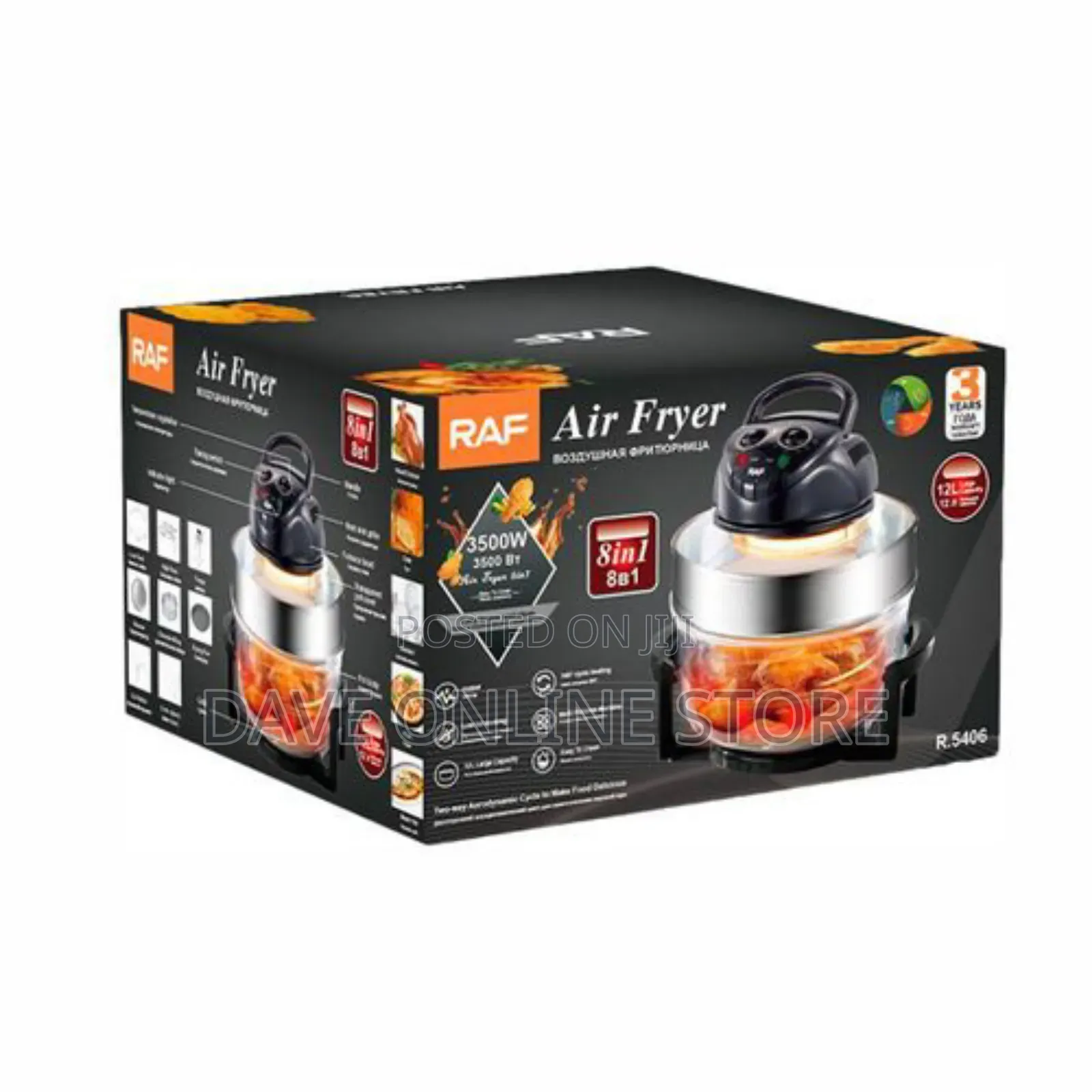 RAF 8 in 1 Multifunctional Air Fryer Halogen Oven