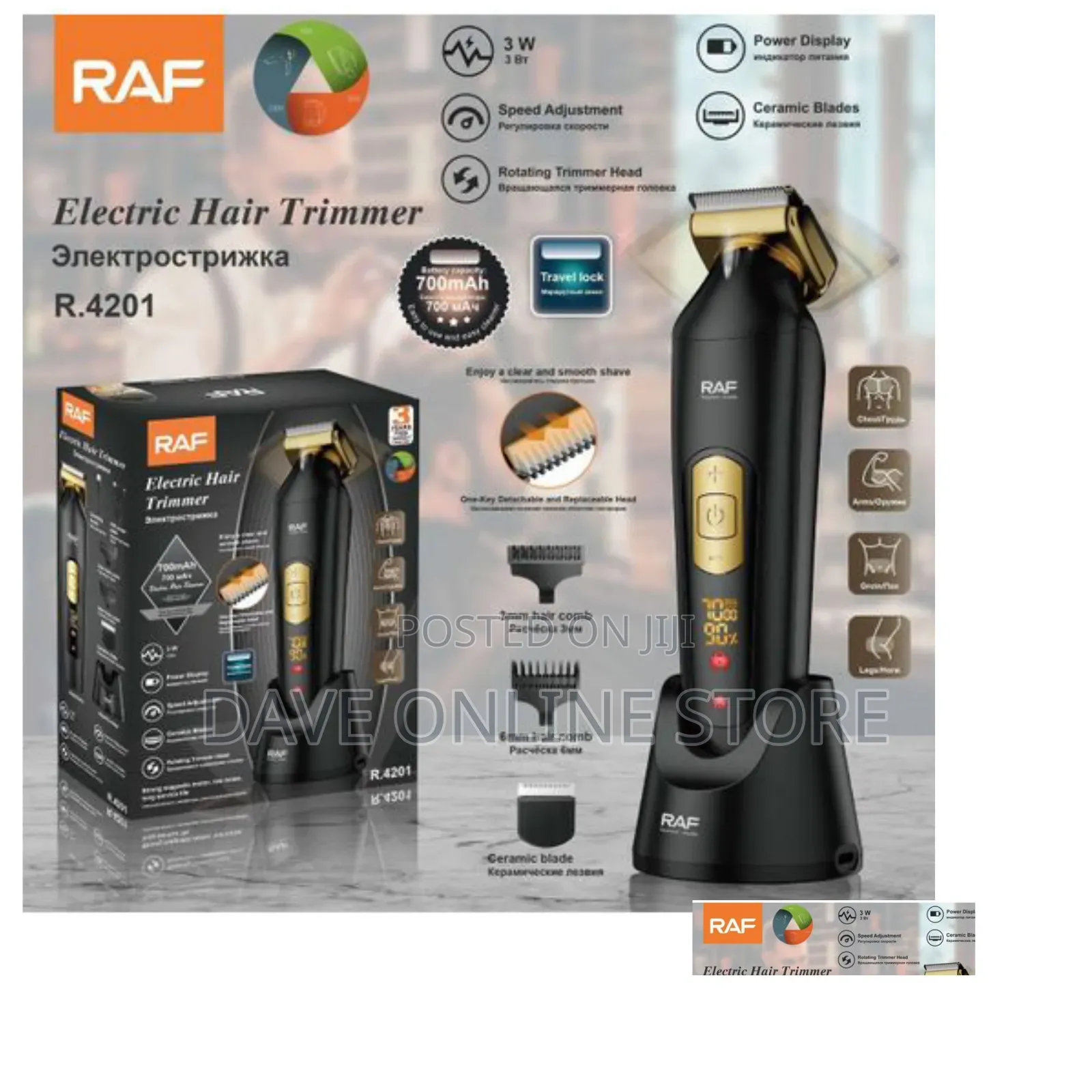 RAF Professional Electric Hair Clipper 3w R.4201