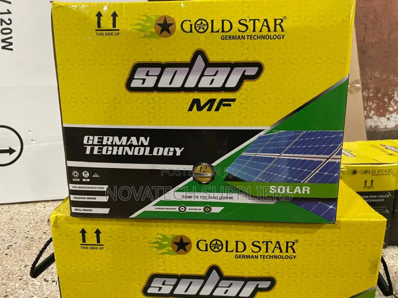 70ah German Technology Gold Star Solar Batteries Lane