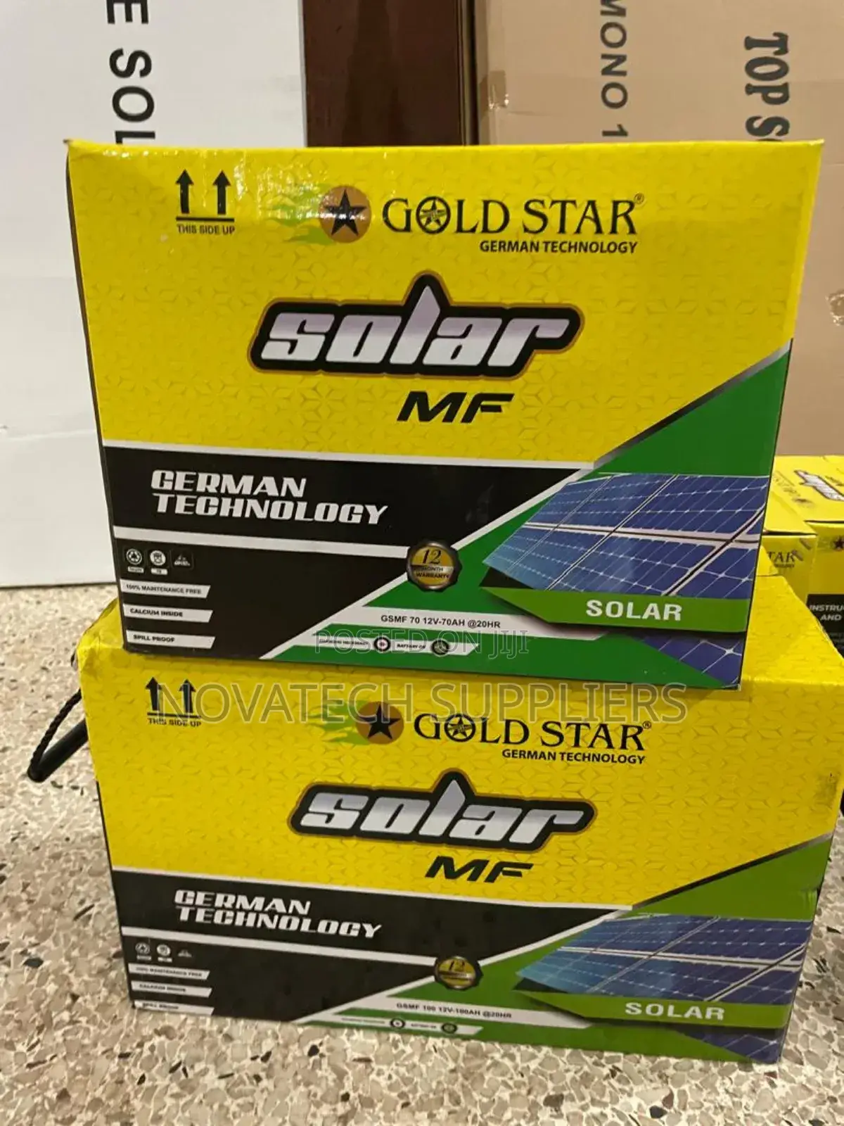 70A German Technology Gold Star MF Solar Batteries Casp
