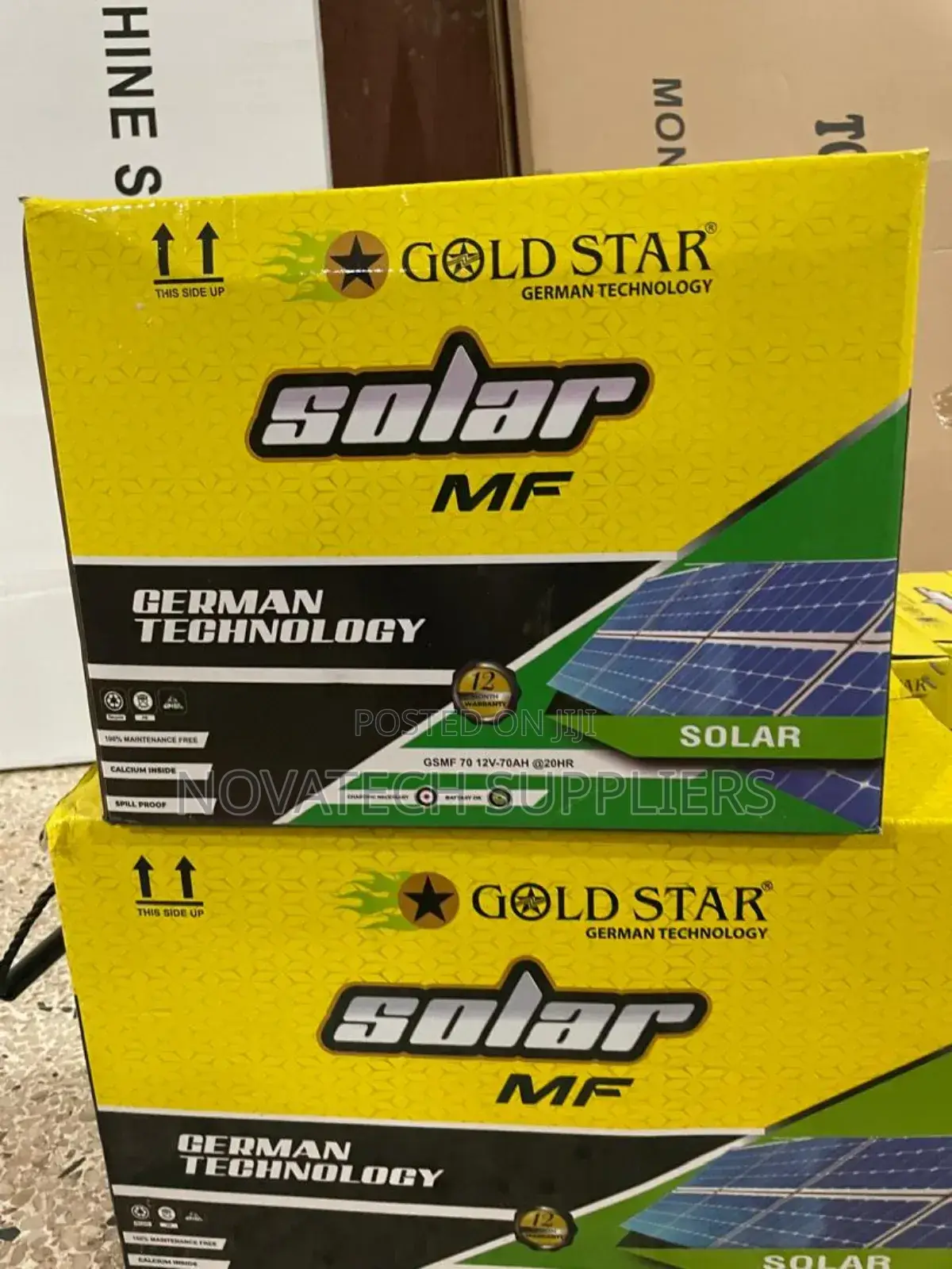 70ah German Technology Gold Star MF Solar Batteries Lyra