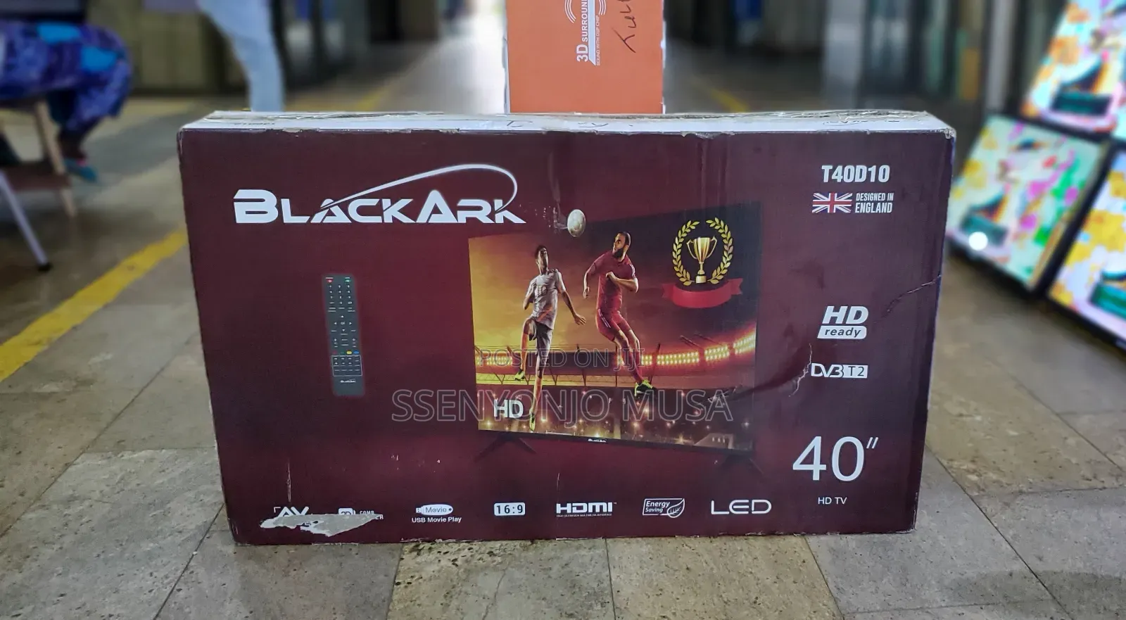 Blackark T40d10 40" Hd Ready Led Tv -3d Surround Audio,Dvbt2
