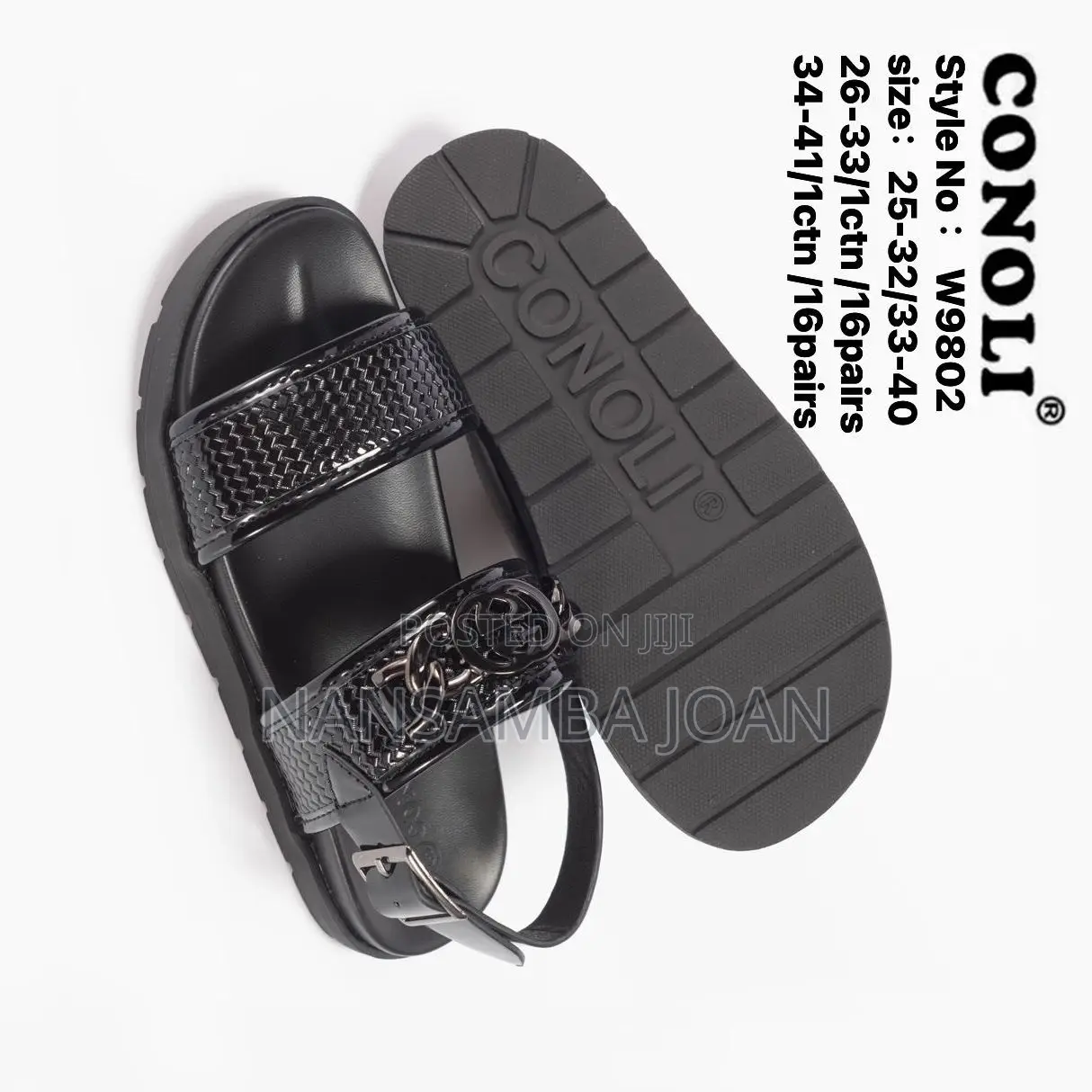 Original Boy's Open Shoes-Black