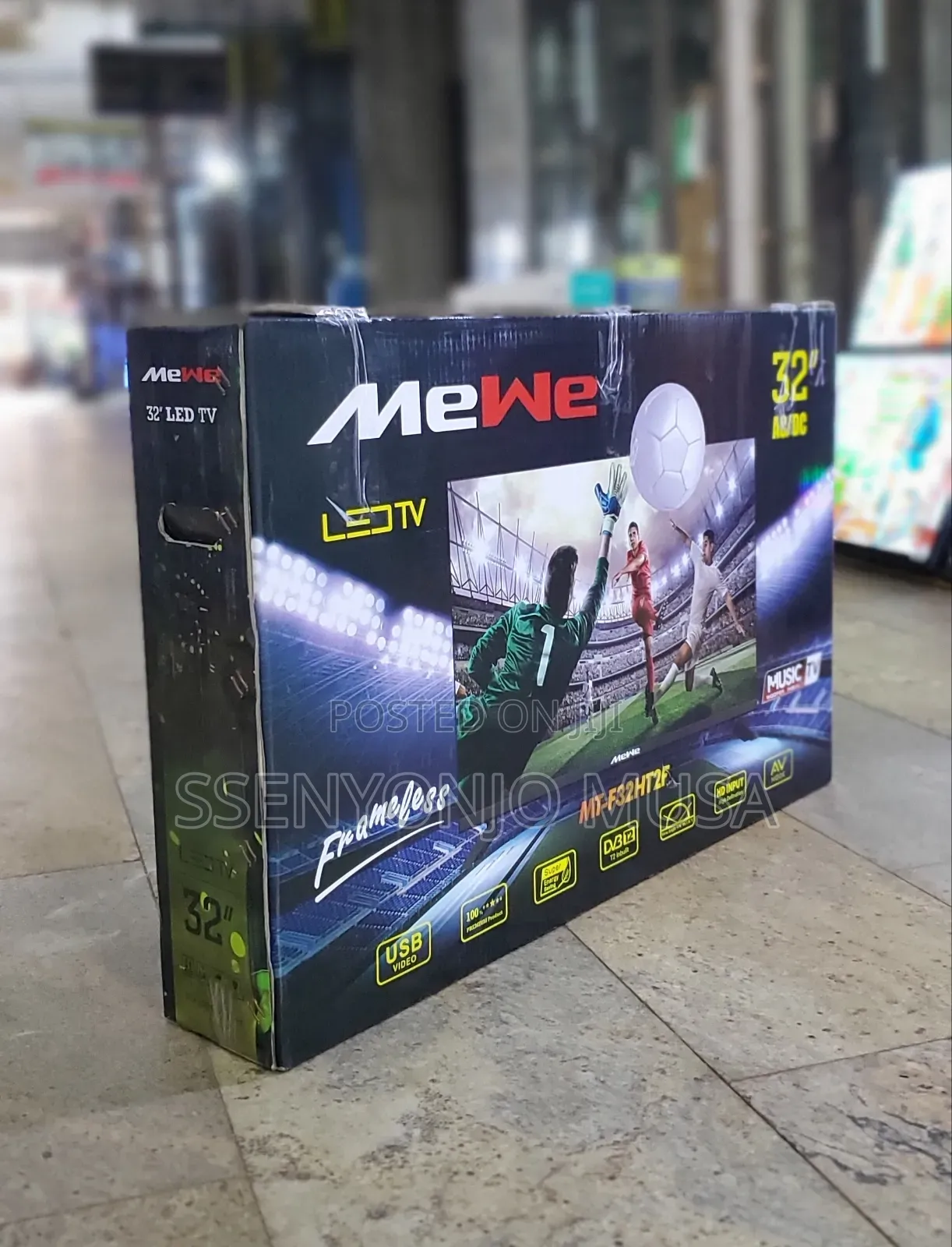 Mewe Mt-F32ht2f 32" Frameless Led Tv - Ac/Dc, Music Woofer-