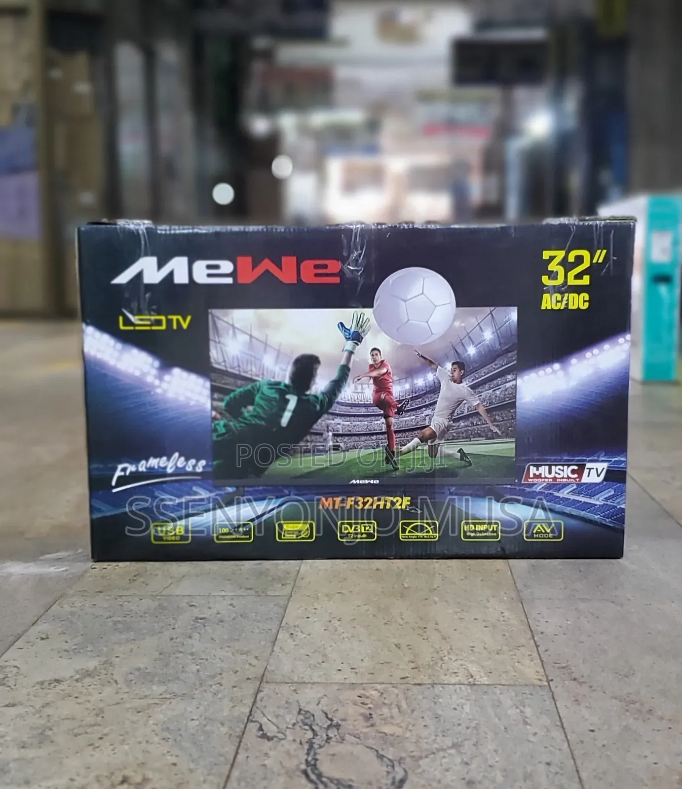 Mewe Mt-F32ht2f 32" Frameless Led Tv - Ac/Dc, Music Woofer-
