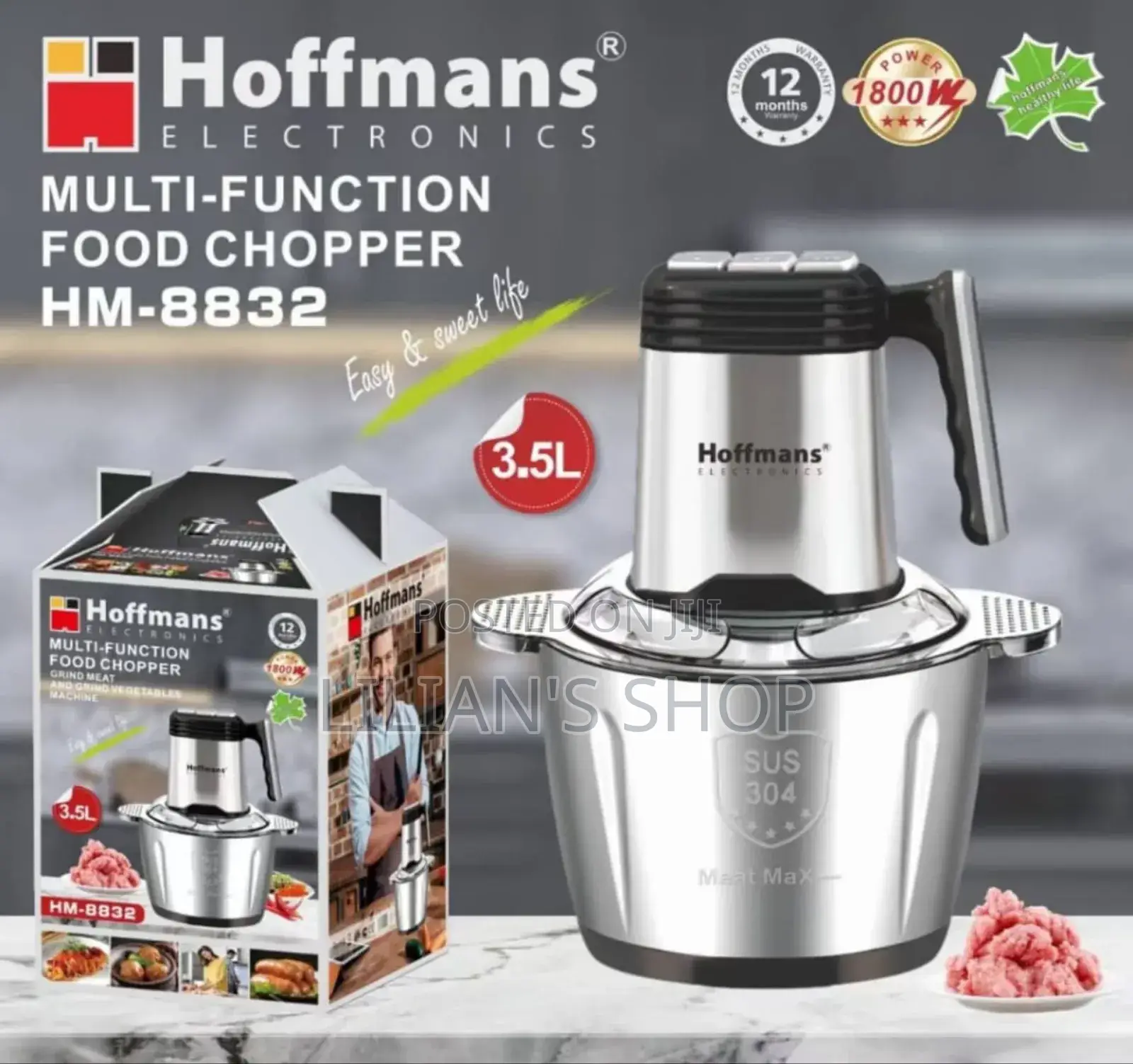 3.5L Hoffman HM-8832 Multifunction Food Chopper