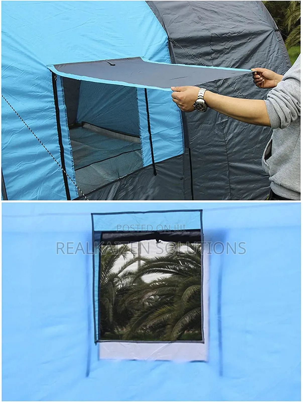 LFO 2 Room Large Space Tunnel Camping Tent 8-10 People